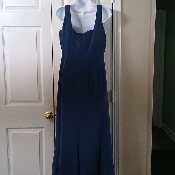 Talbots navy blue pure silk 2 pc formal dress wedding mother of the bride Sz 10P - Picture 11 of 13